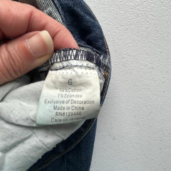 Brina & Em Cropped Capri Blue Denim Jeans Women's Sz 6 - Picture 8 of 12